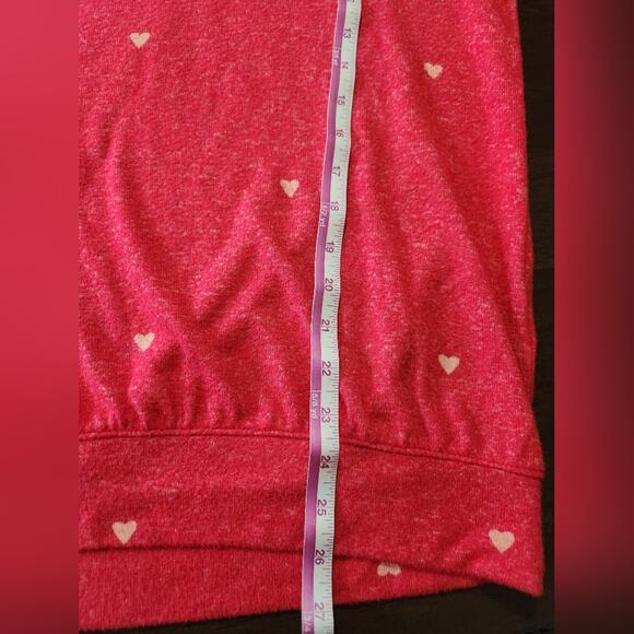Buffalo David Bitton Red Heart Print Long Sleeve‎ Pullover Top Womens Size Small - Picture 10 of 10